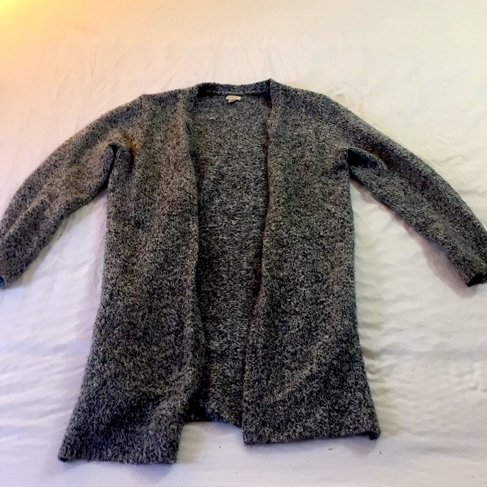 Marled wool car coat